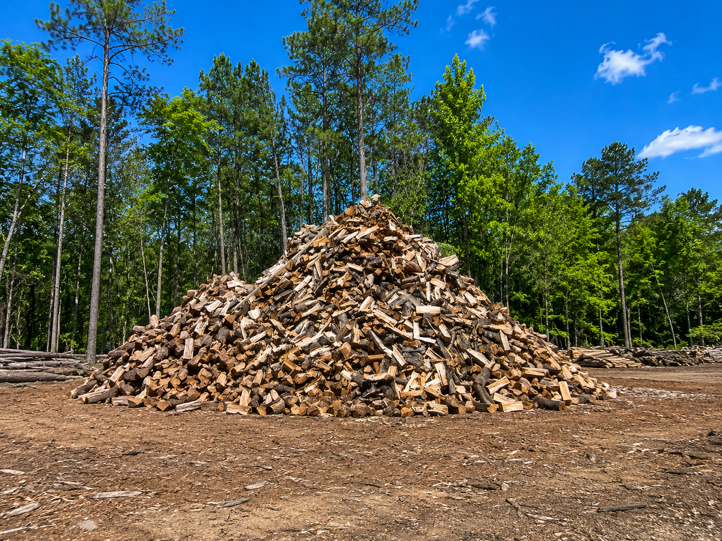 Pile of split, seasoned firewood